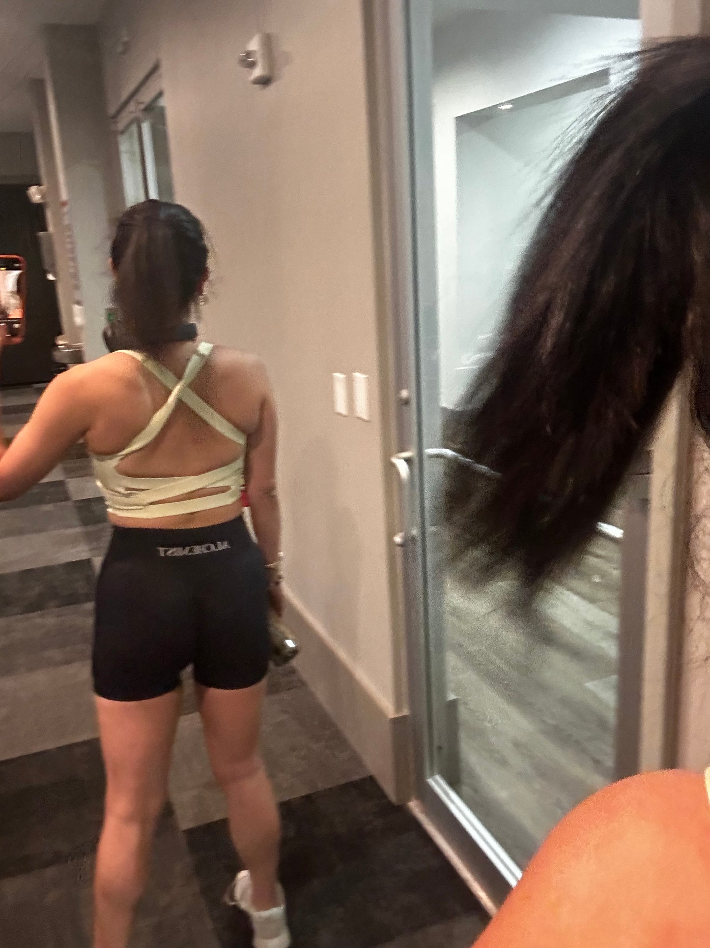Solid front and crossed back crop top