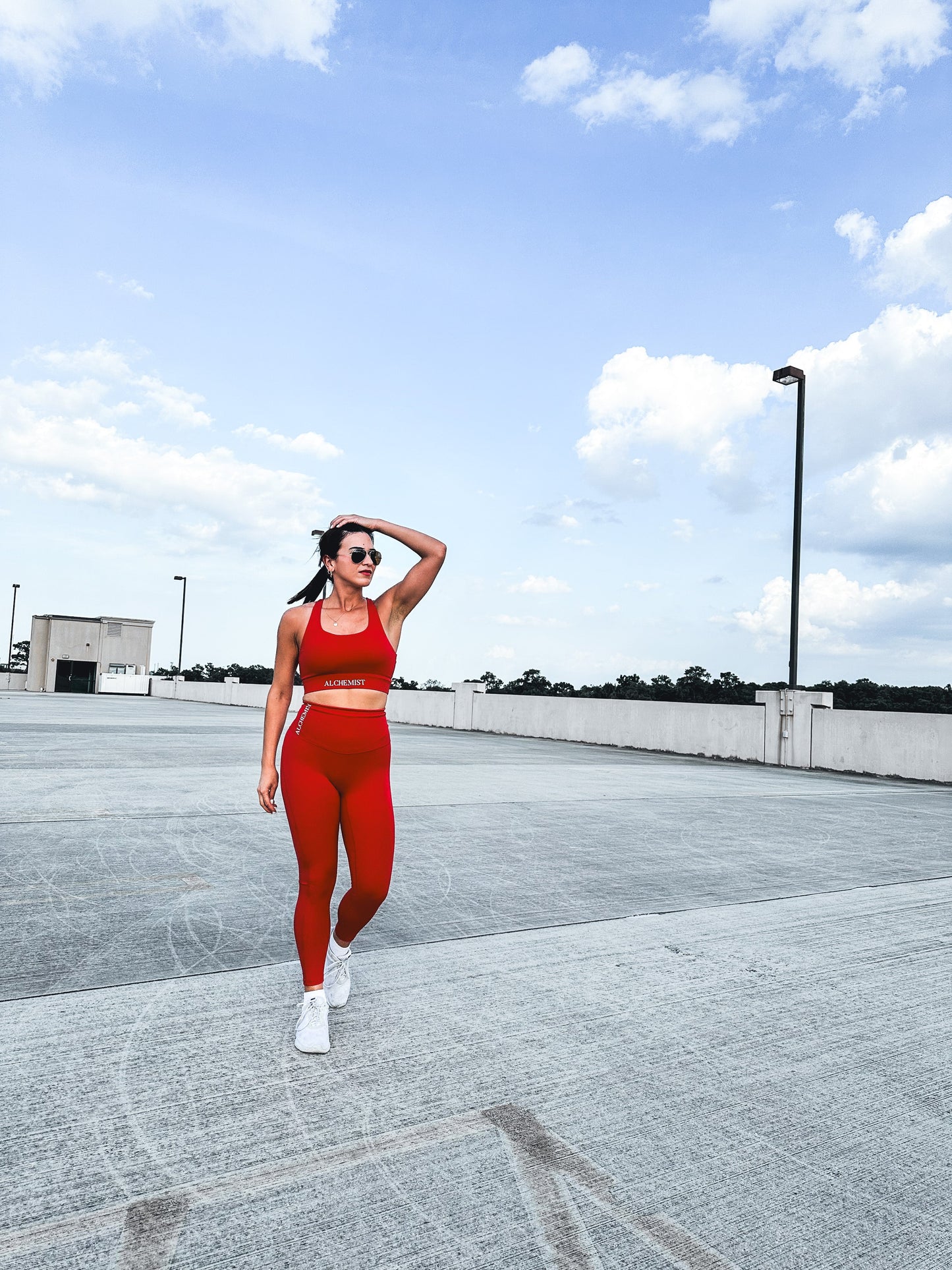 Alchemist Signature Solid Red Leggings