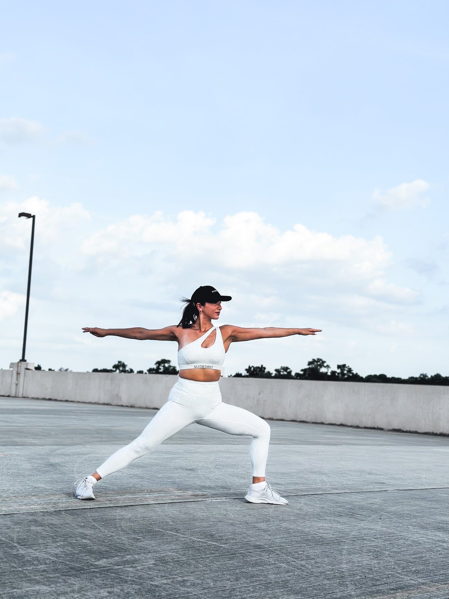 One shoulder style top bra white